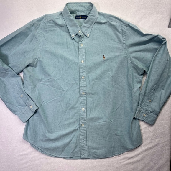 Ralph Lauren Oxford Cloth Flesh Pony Casual Shirt Mens XXL Preppy Academia 1721 - Picture 1 of 6